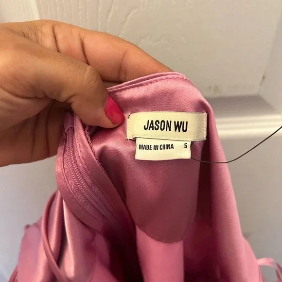 ! NWT Jason Wu Satin Slip Midi Corset Dress with Square Neckline - Size sm… - Picture 6 of 6